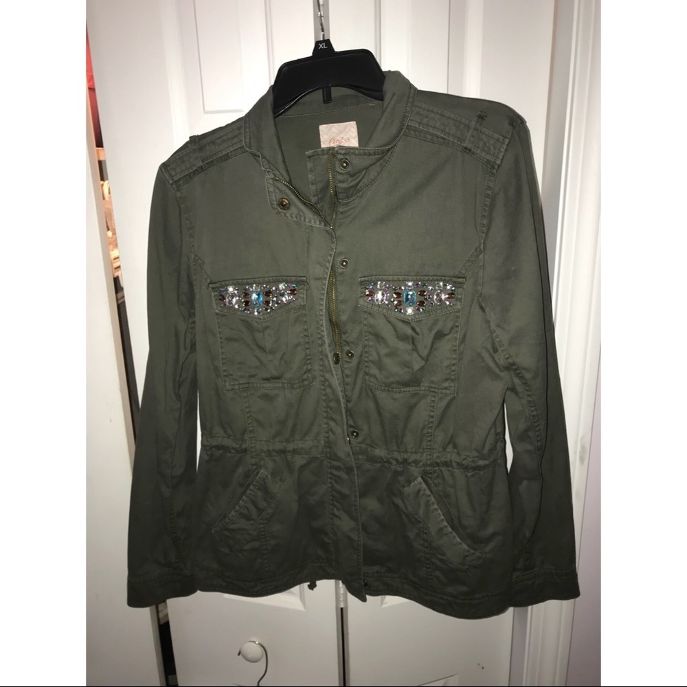 Candie’s - Green Army-style Gem Jacket - XL